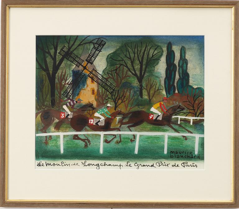 Maurice Blanchard, "Le moulin de Longchamps de Grand Prix de Paris".