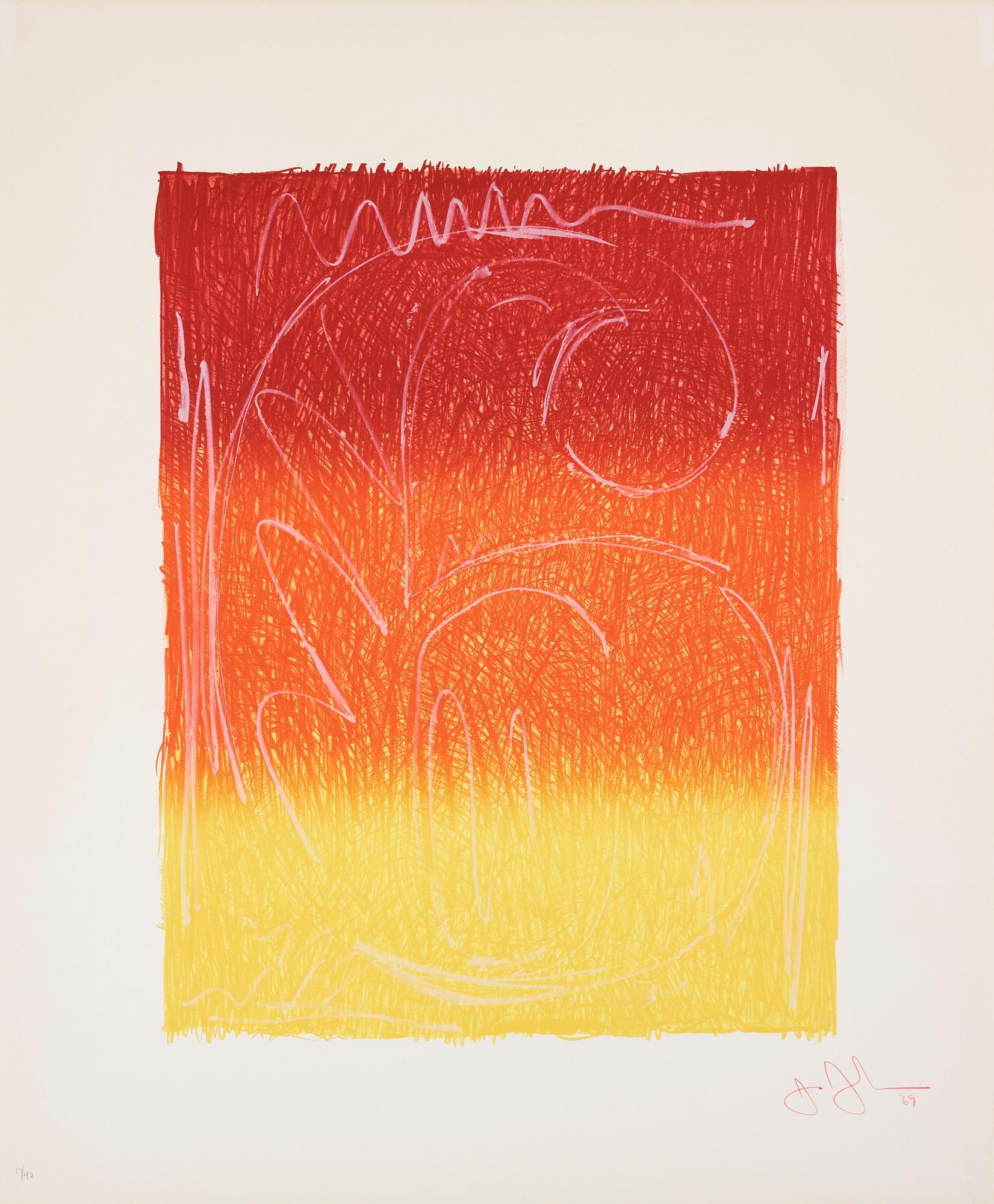 Jasper Johns, "Figure 6", from "Color Numeral Series".