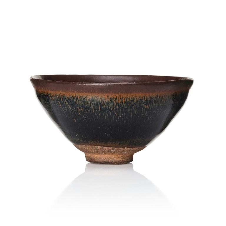 A tenmoku glazed bowl, Song dynasty (960-1279).