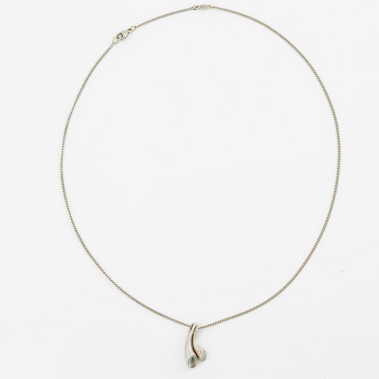 Georg Jensen two pendants with a chain in 18K white gold  "Carnival".