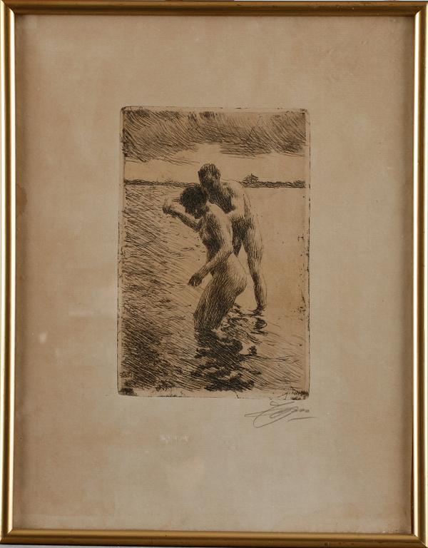 ANDERS ZORN, etsning, signerad.
