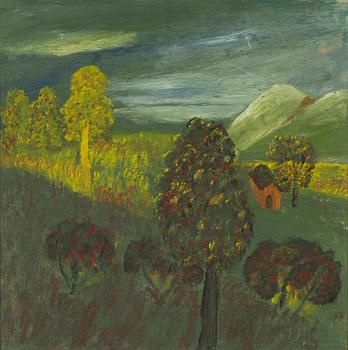 Primus Mortimer Pettersson, olja på  papp-pannå, signerad PMP.