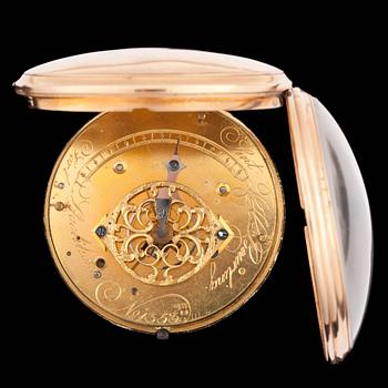 A gold pocket watch, PH Beurling, Stockholm.