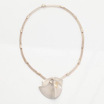 Björn Weckström, collier/brosch, "Labyrinth" sterlingsliver, Lapponia 1985.