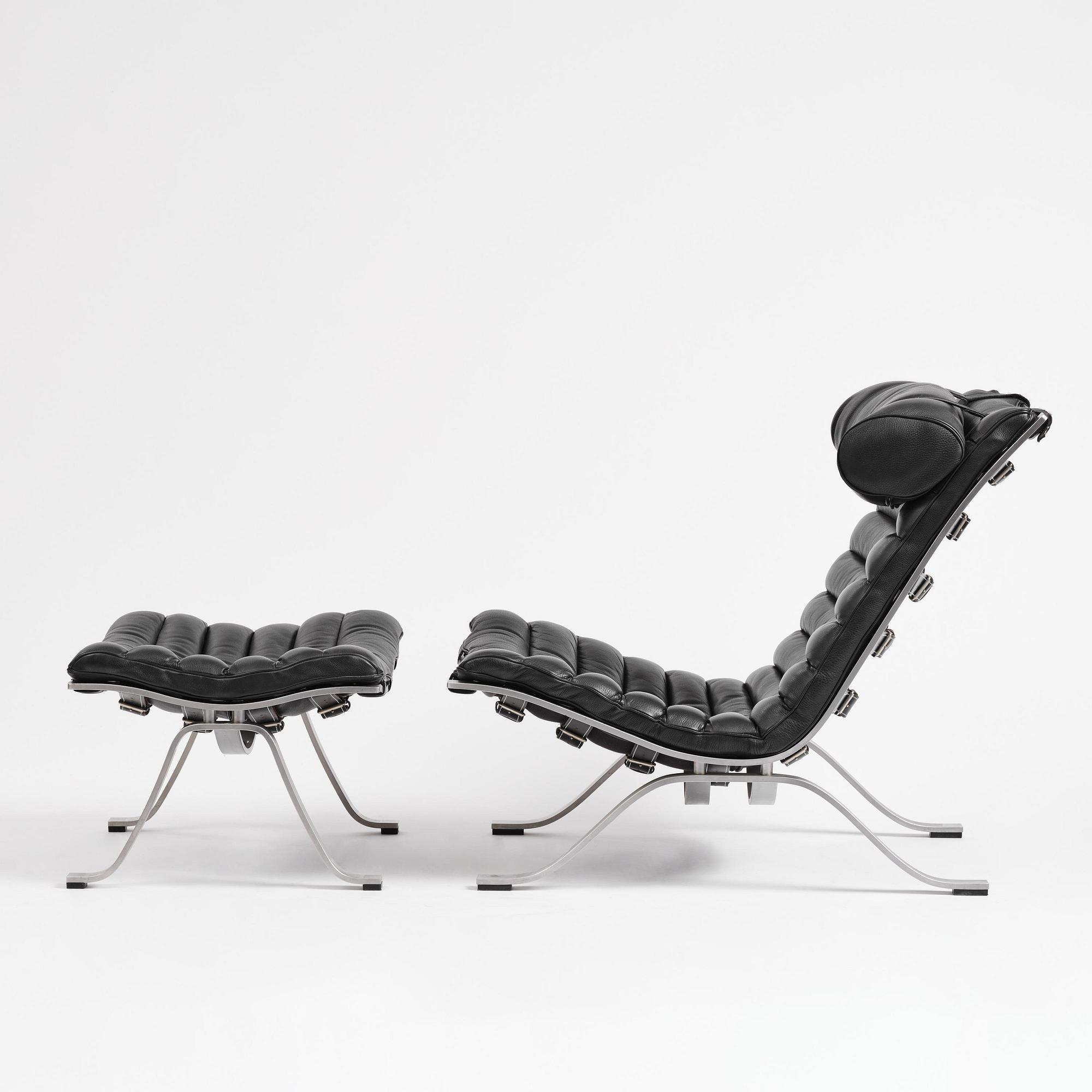 Arne Norell, an "Ari" armchair with ottoman, Norell Möbel, Aneby.