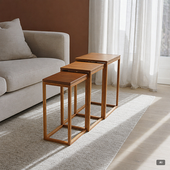 Ulla Christiansson, nesting table, 3 pieces, "Trio", K Andersson & Söner, late 20th century.