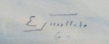 EINARI JUNTTILA, akvarell, signerad och daterad -63.