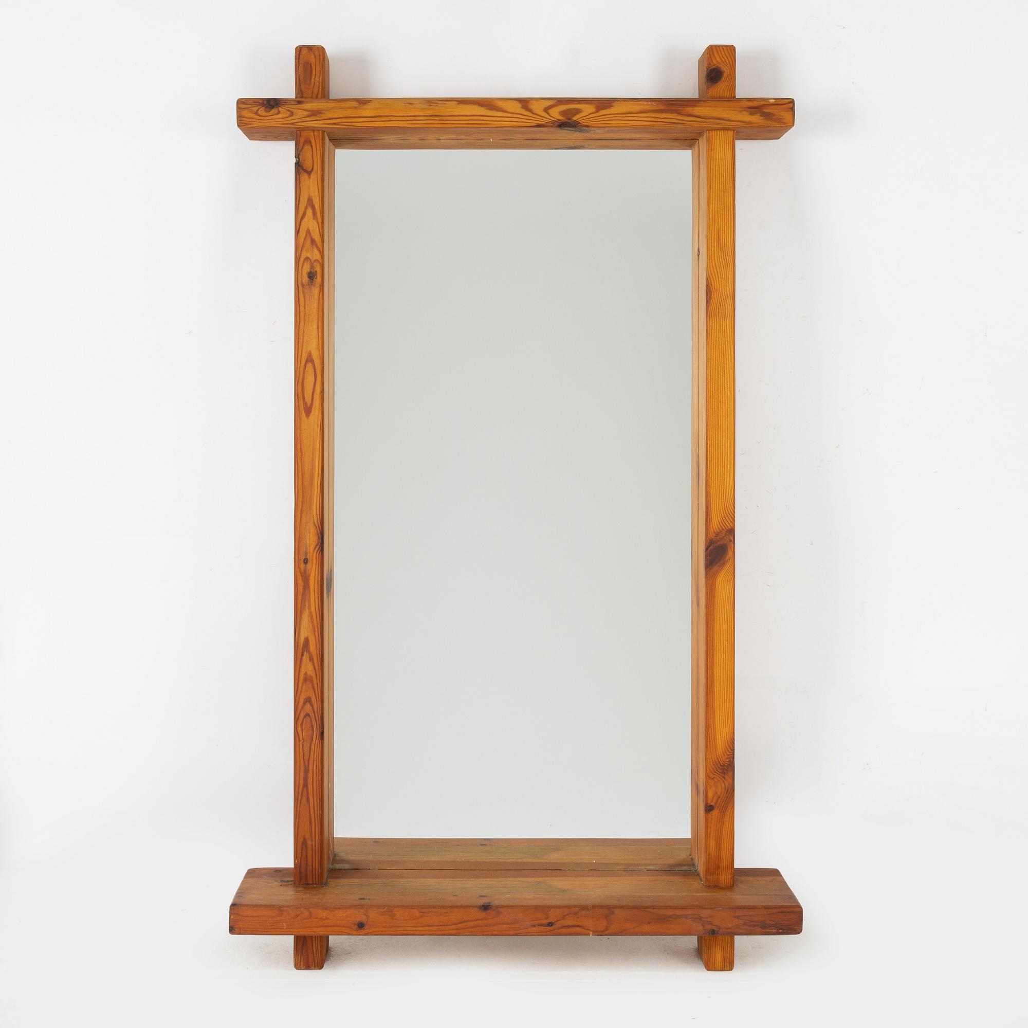 A pine mirror, 1970's.