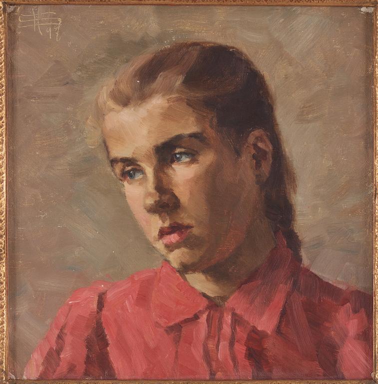 Hilda Sjöblom, oil on canvas, signed with monogram and dated -97.