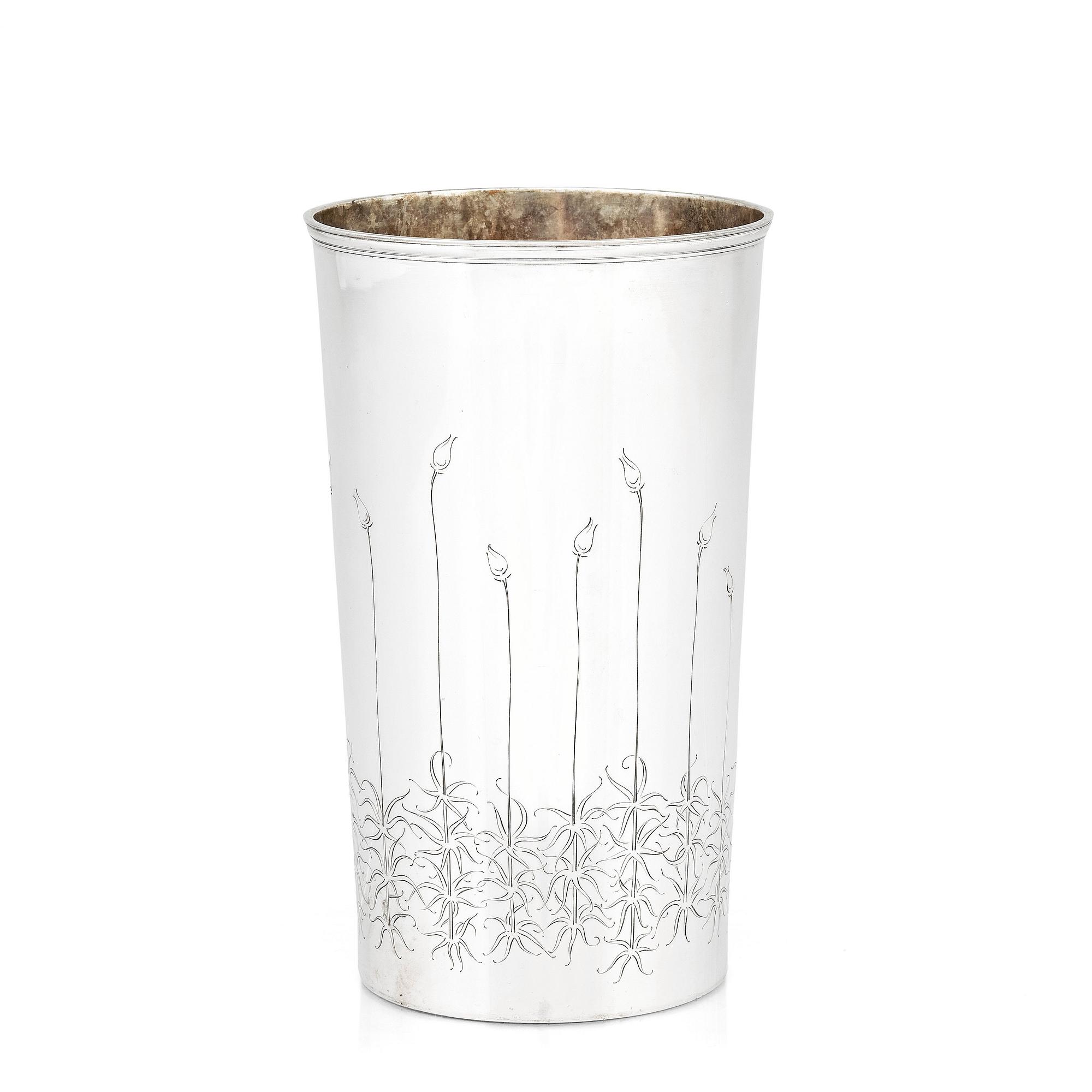 W.A. Bolin, a silver vase, Stockholm, 1950.