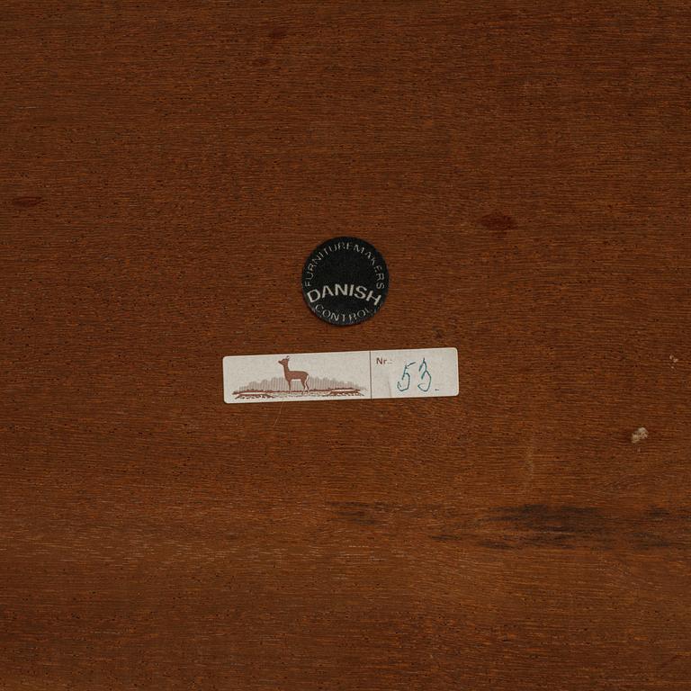 Severin Hansen, a rosewood table, Haslev, Denmark, 1960's.