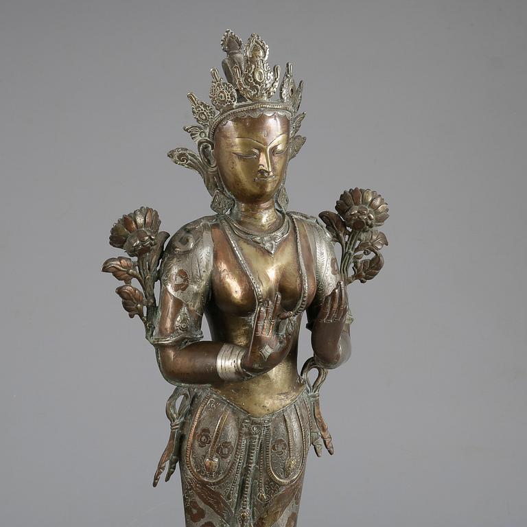 SKULPTUR, brons/vitmetall, orientalisk, 1900-talets mitt.