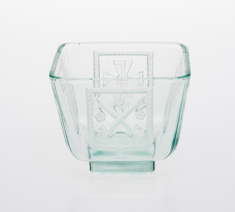SKÅL, glas, "Mottimalja 1939-1942" Riihimäen Lasi Oy.