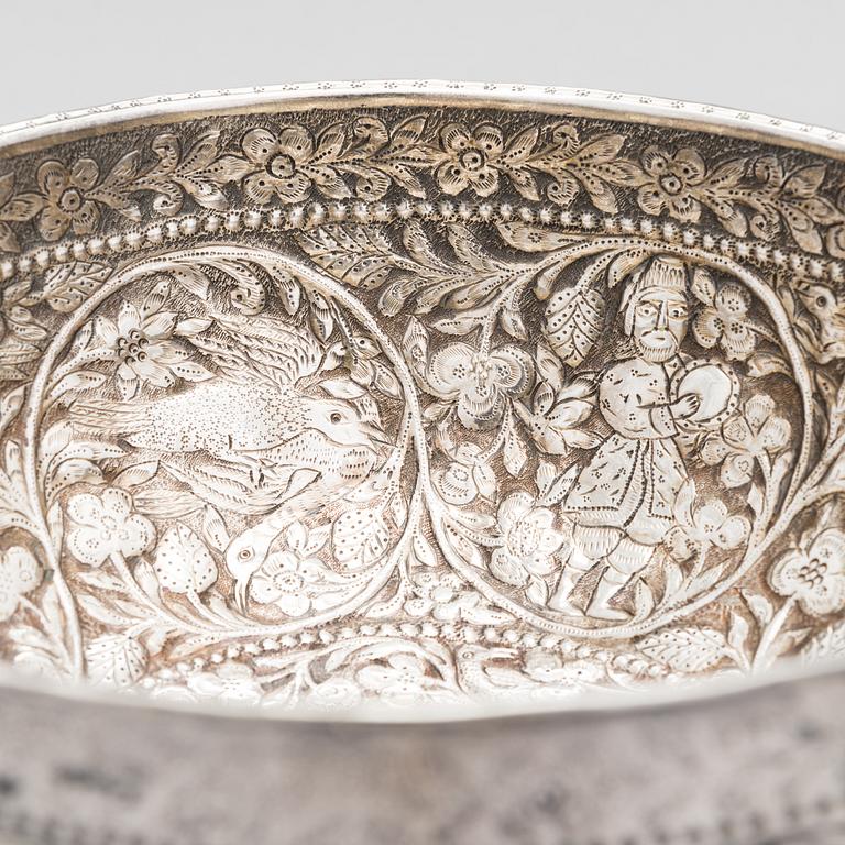 A mid-19th Century Tbilisi silver bowl, unknown master, assay master Egor Blomberg, Tiflis, 1852.