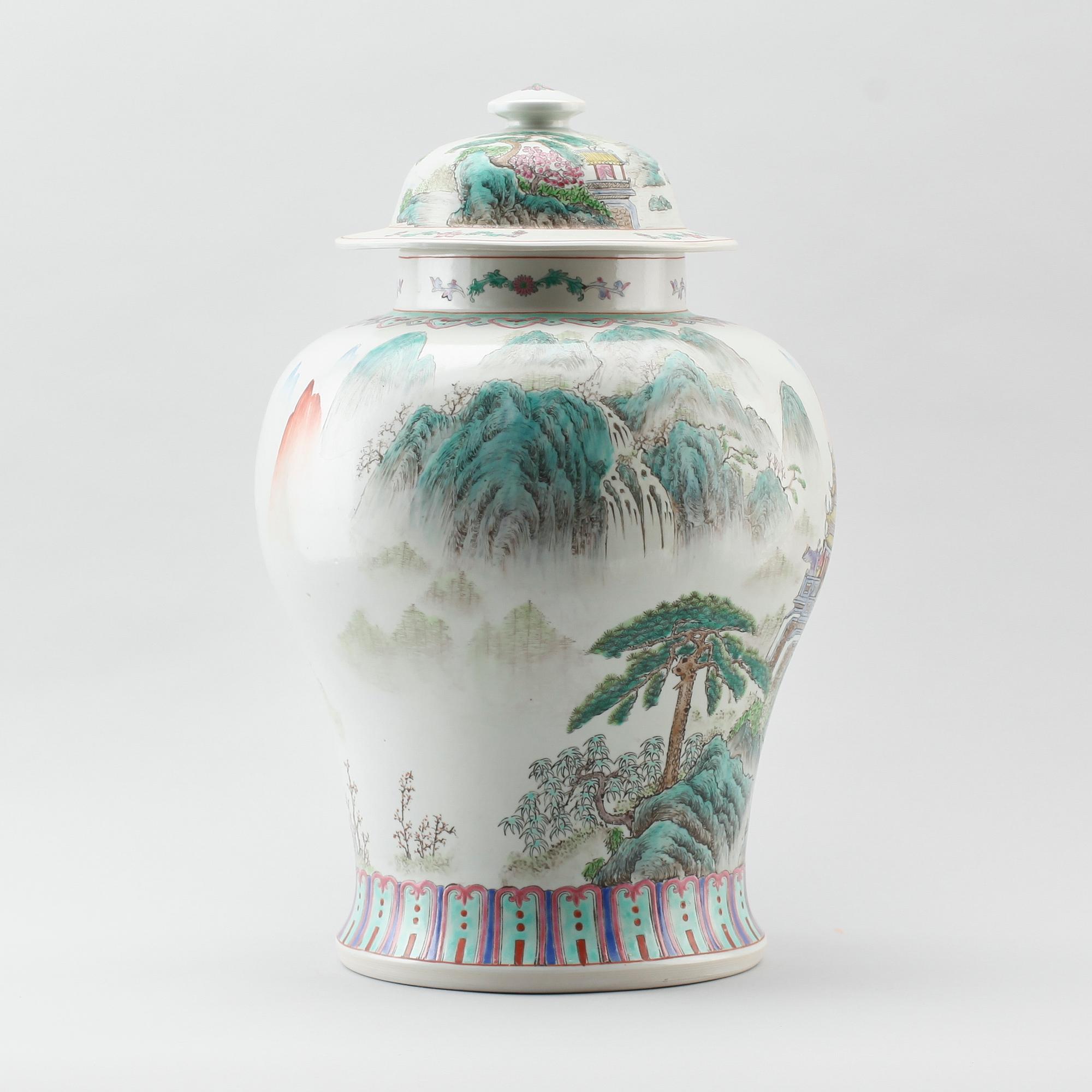 LOCKURNA, porslin, Kina, 1900-/2000-tal.