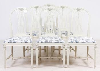 MATGRUPP, 8 delar, gustaviansk stil, 1900-tal.