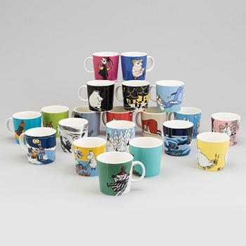 MUMINMUGGAR, 20 st, porslin, Moomin Characters, Arabia, Finland.