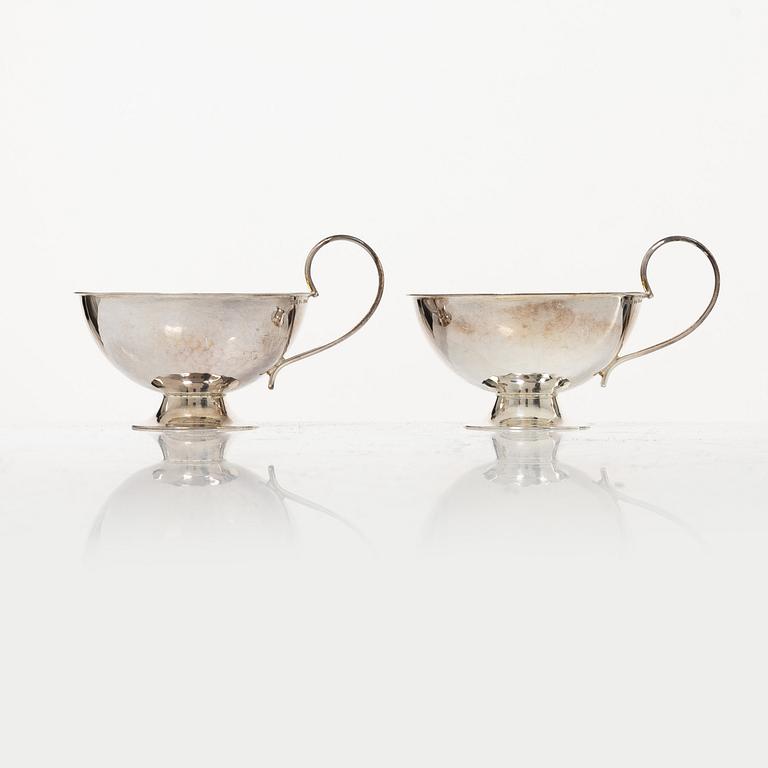 Nine silver punsch cups, Gothenburg and Luleå, Sweden, 1978-1990.