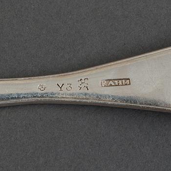 THREE SILVER TABLE SPOONS, Norrköping, first half of the 19th century. Weight ca 205 g.