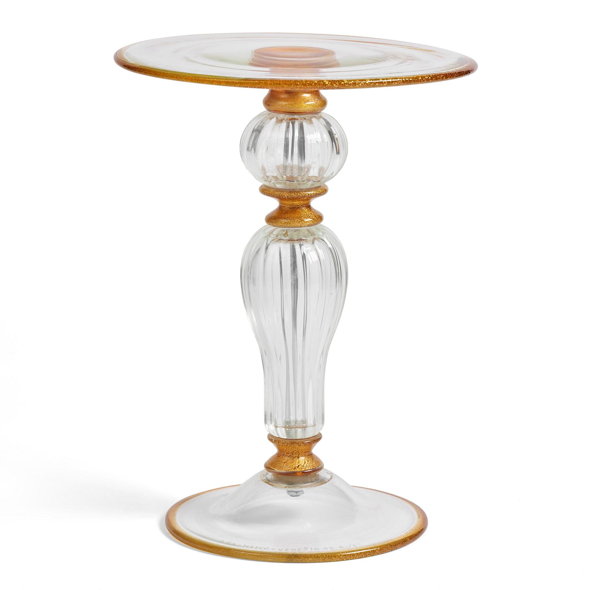 A glass side table, glass, Murano, Italy, 1995.