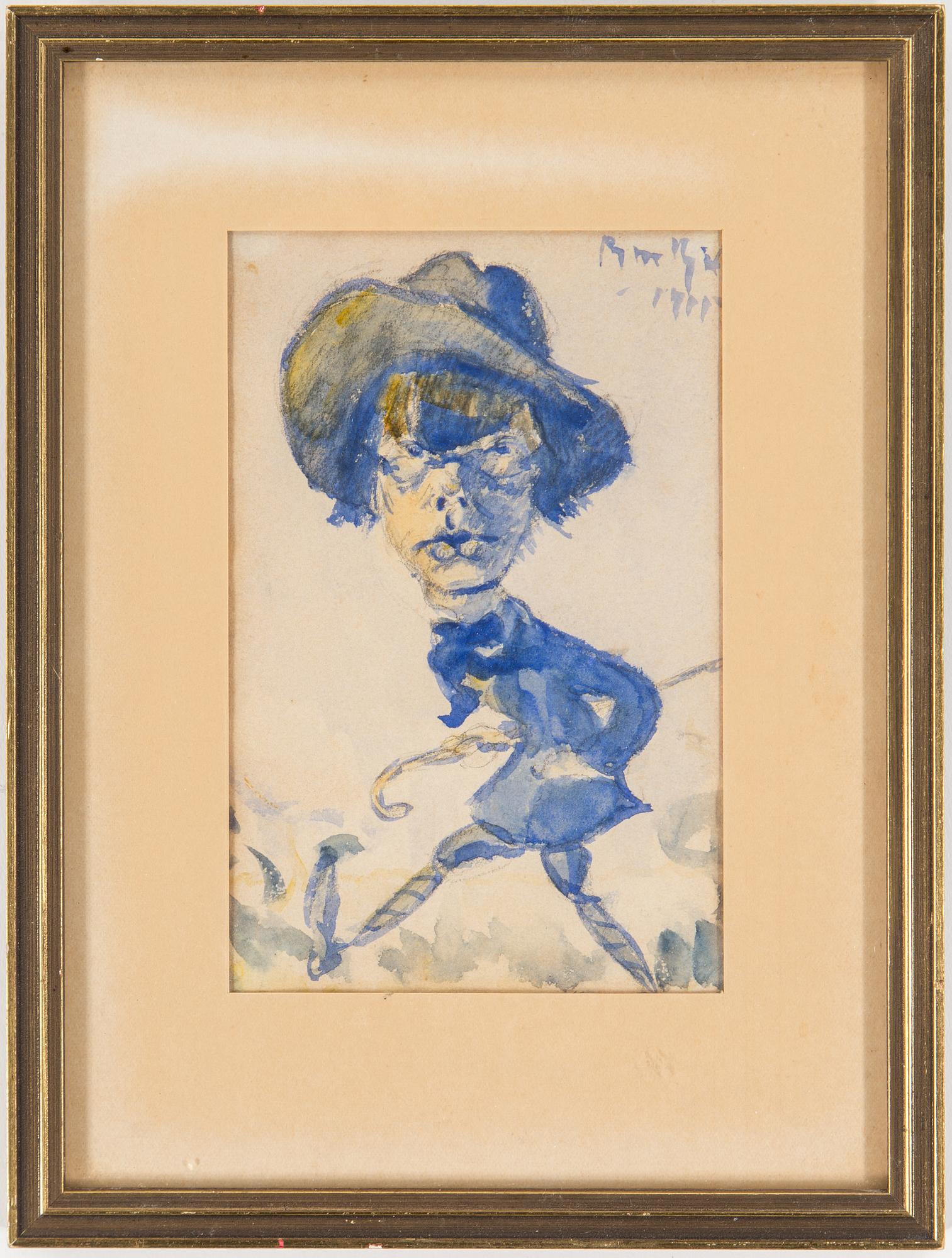 BROR HJORTH, water colour, signed and dated 1915.