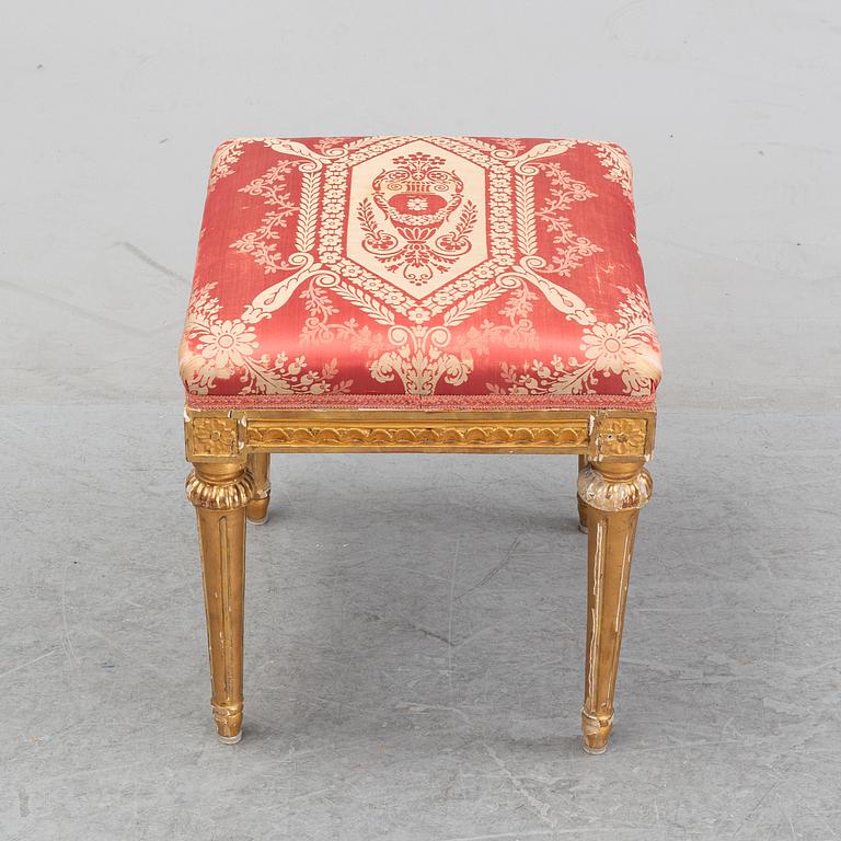 A Gustavian tabouret, decond half of the 18th Century.