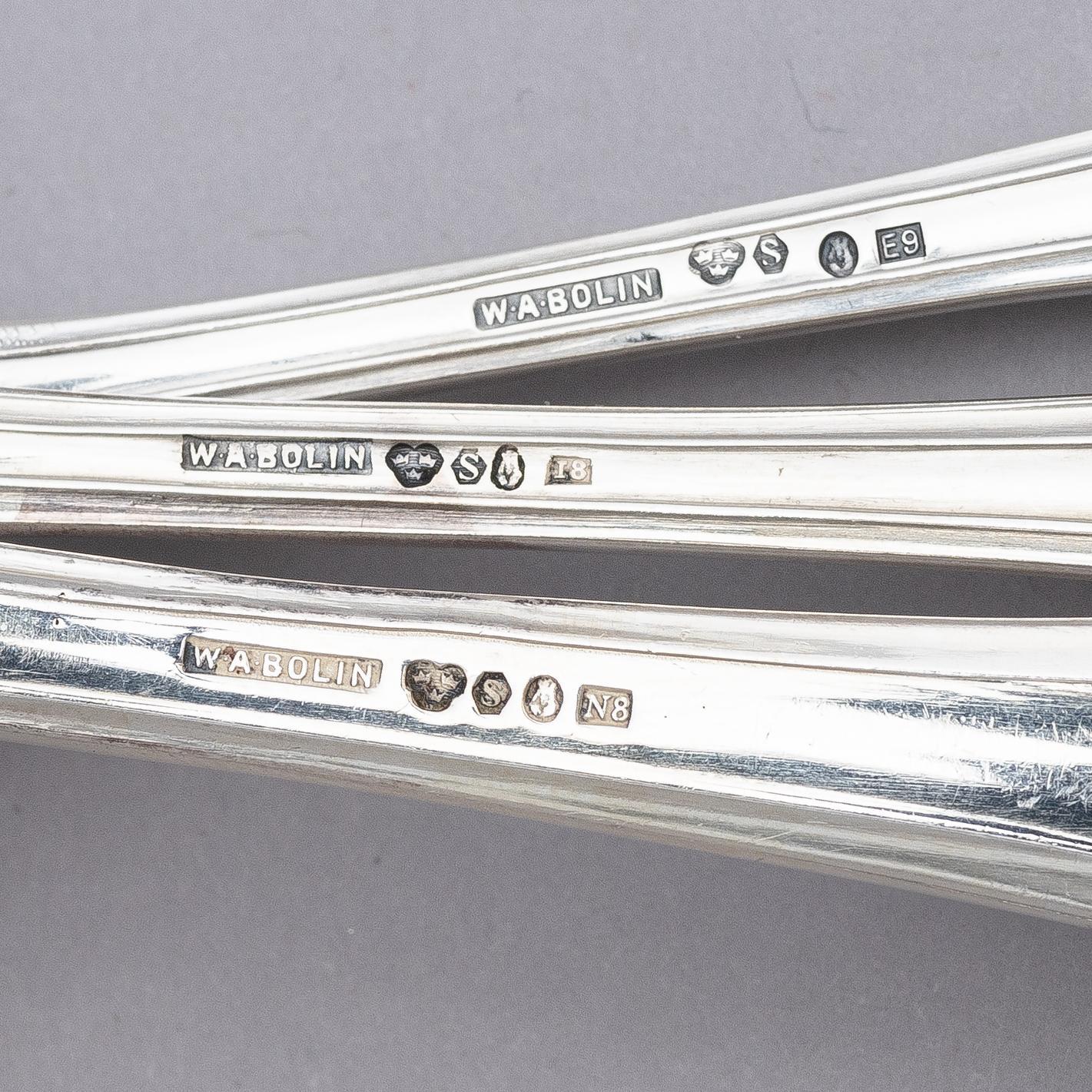 A silverware set, model 'I', 175 pieces, W.A. Bolin, Stockholm 1931-1957.