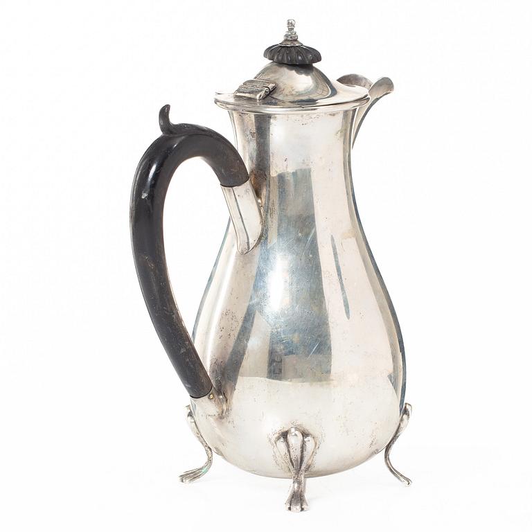 Kanna, silver, svensk importstämpel, 1900-talets första hälft.