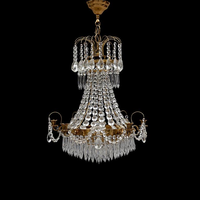 LJUSKRONA, empirestil, 1900-talets andra hälft. Höjd ca 55 cm.