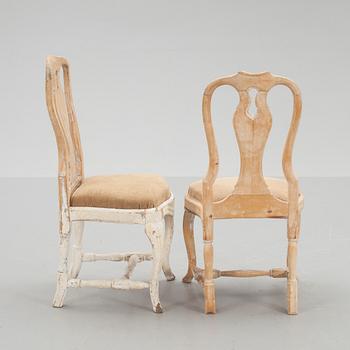STOLAR, 2 st, rokoko samt rokokostil. 1700-tal samt 1800-tal.