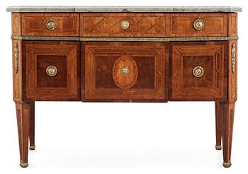 A Gustavian late 18th century commode by F. Iwersson, not signed.