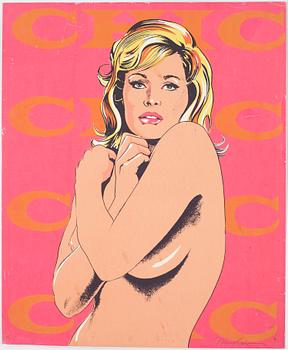 Mel Ramos · MEL RAMOS, färglitografi, signerad. Numrerad 130 /200.