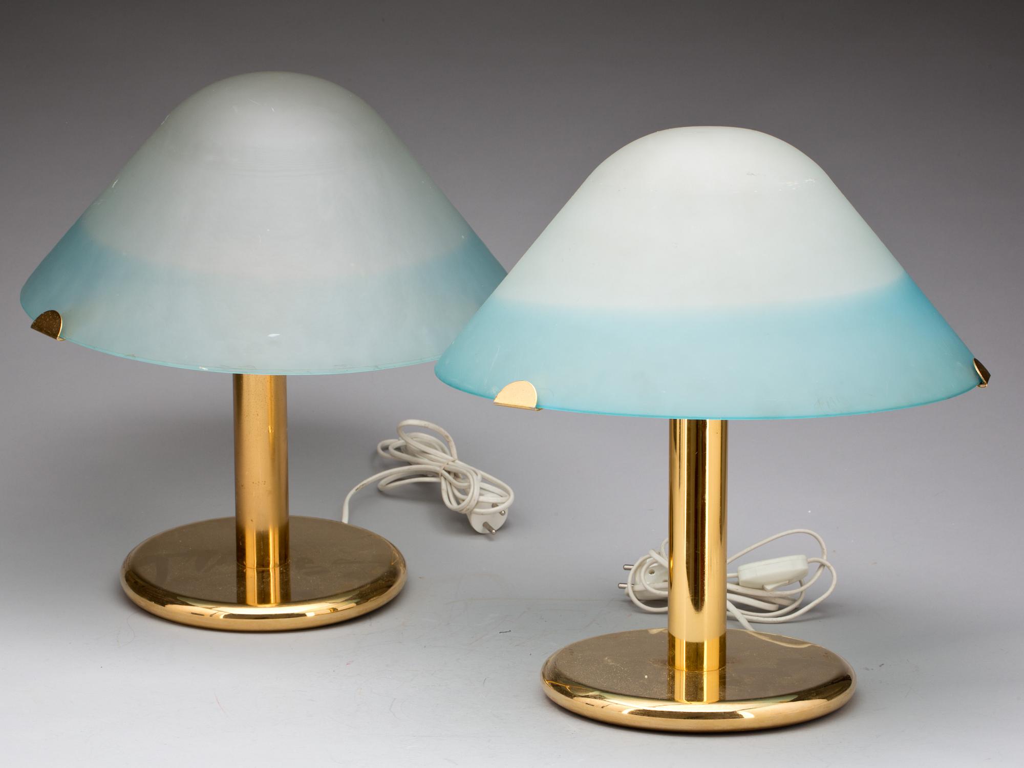 BORDSLAMPOR, ett par, Italien 1900-talets slut.