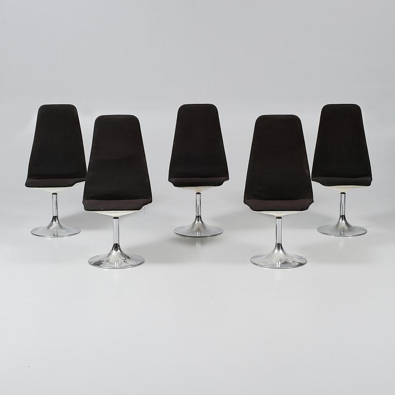 STOLAR, 5 st, "Viggen" Johanson Design AB, Markaryd, 1980-tal.