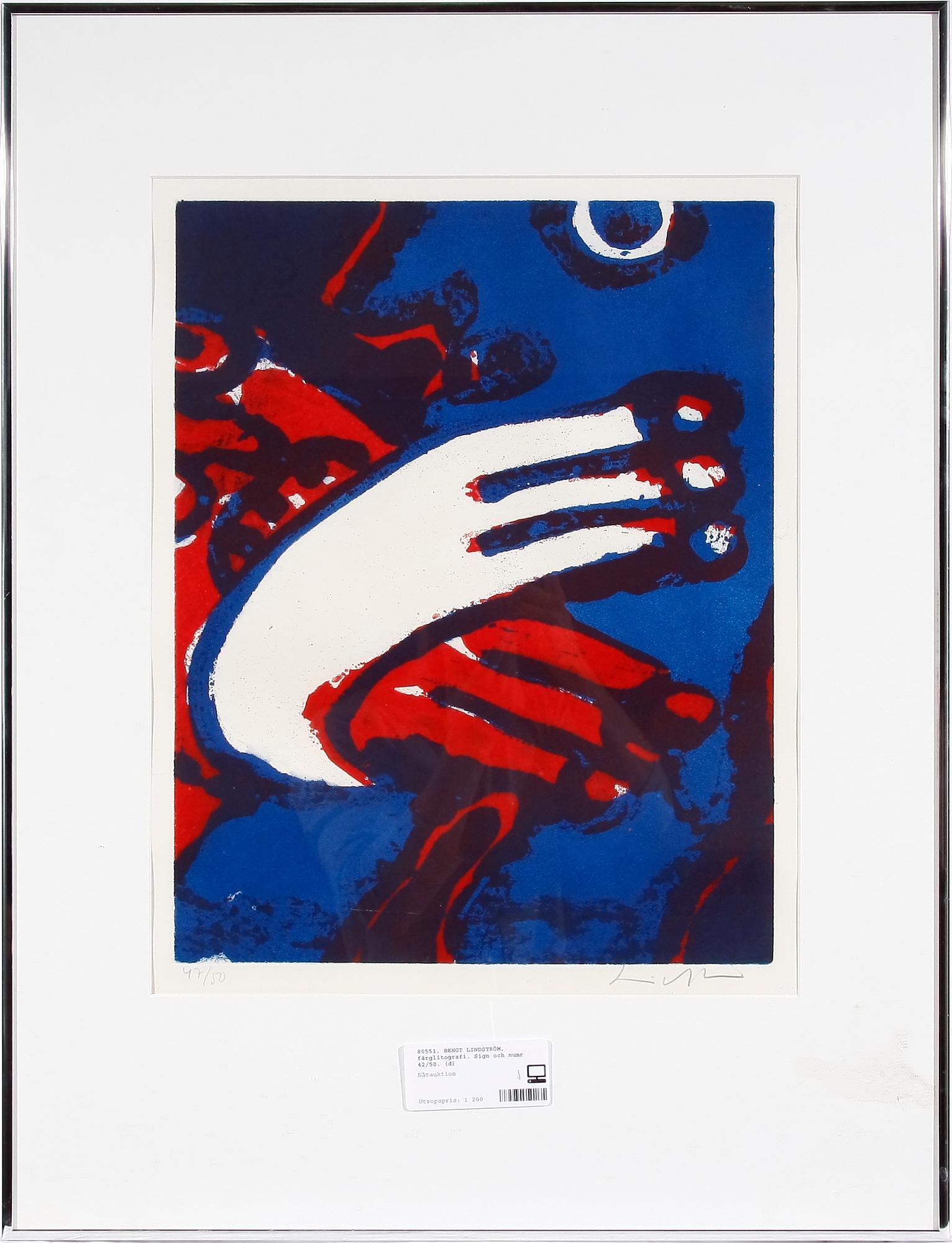 BENGT LINDSTRÖM, färglitografi. Sign och numr 42/50.