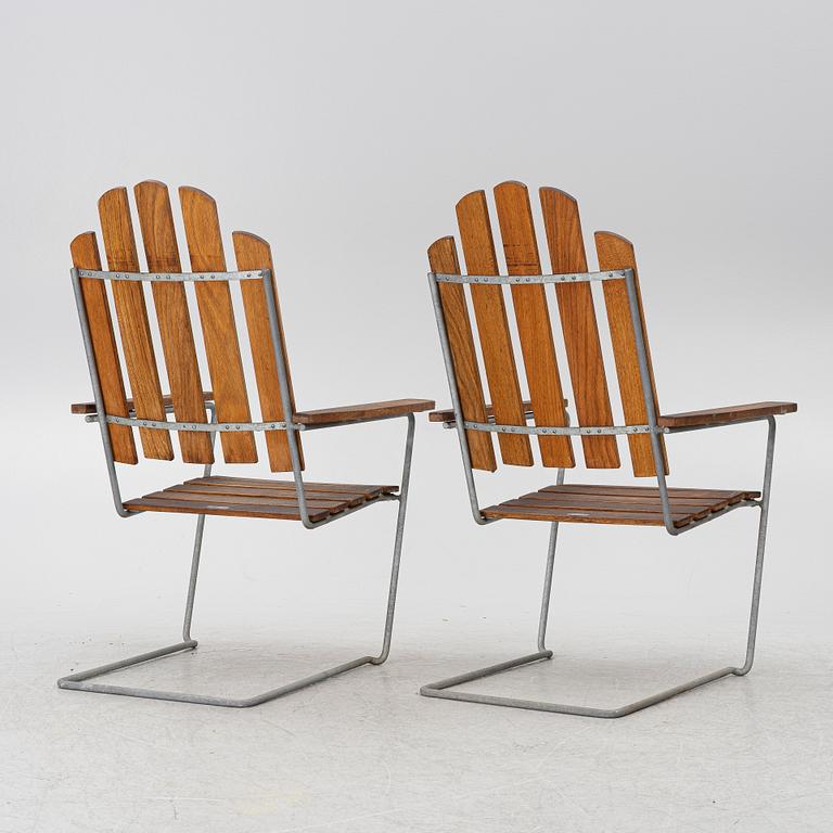 A pair od 'A3' sun loungers, Grythyttan.