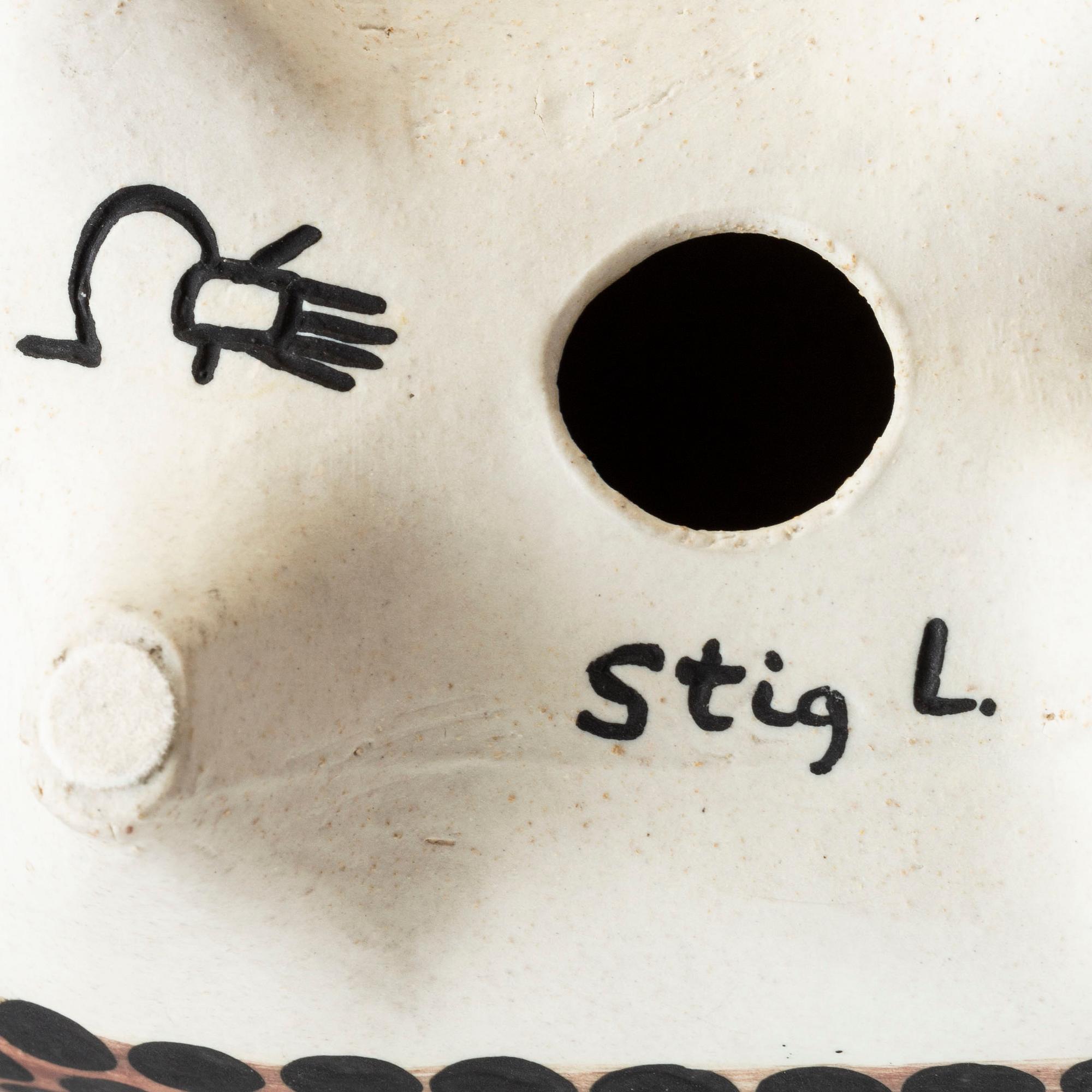 A 'Springare' stoneware figurine by Stig Lindberg, Gustavsberg.