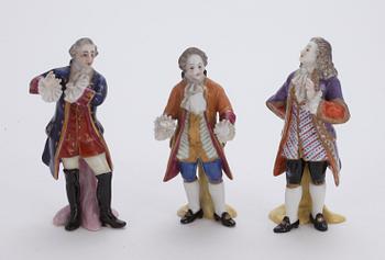 FIGURGRUPP. 14 delar. Porslin. Rudolstadt Volkstedt, 1900-tal.