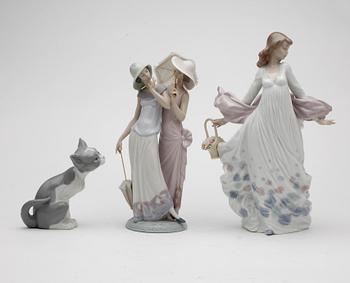 FIGURINER, 6 delar, porslin, Lladro, Spanien, 1900-tal.