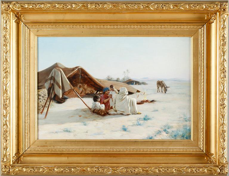 WALDEMAR TODE, olja på duk, otydligt signerad, 1800-tal.