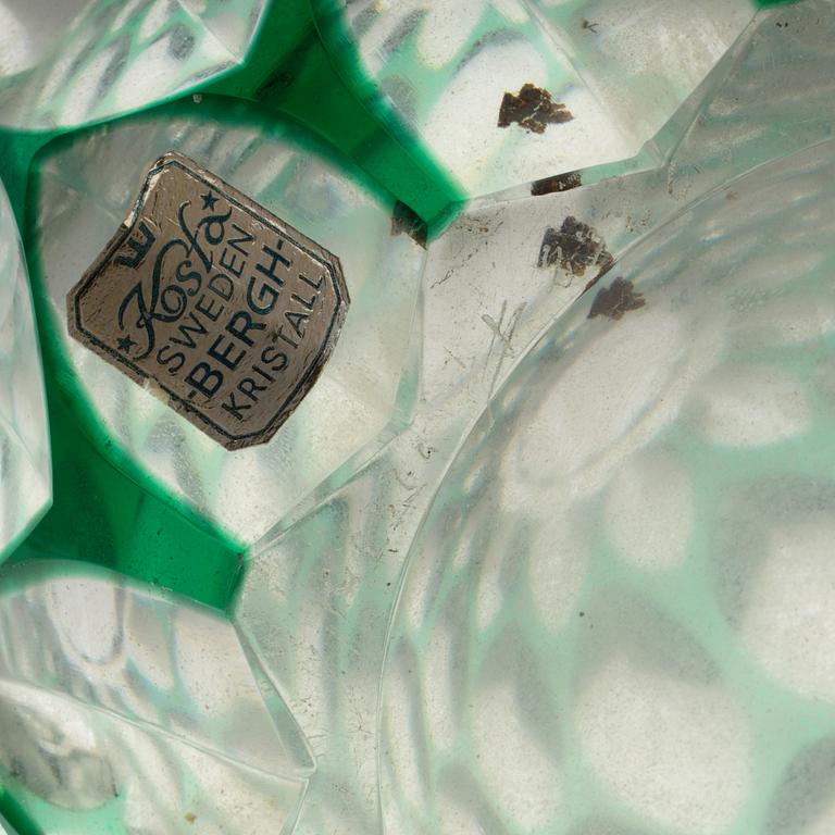 A glass vase designed by Elis Bergh for Kosta, 1940´s.