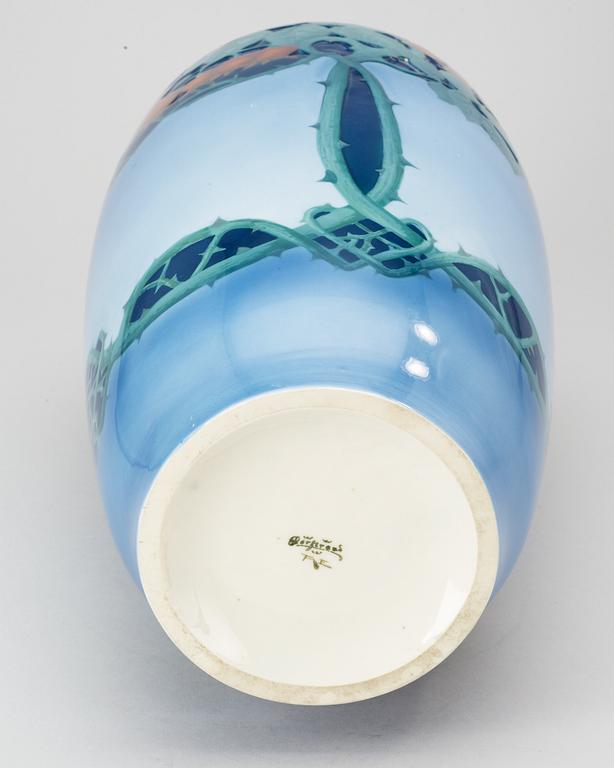 An Algot Eriksson Art Nouveau porcelain vase, Rörstrand ca 1900.