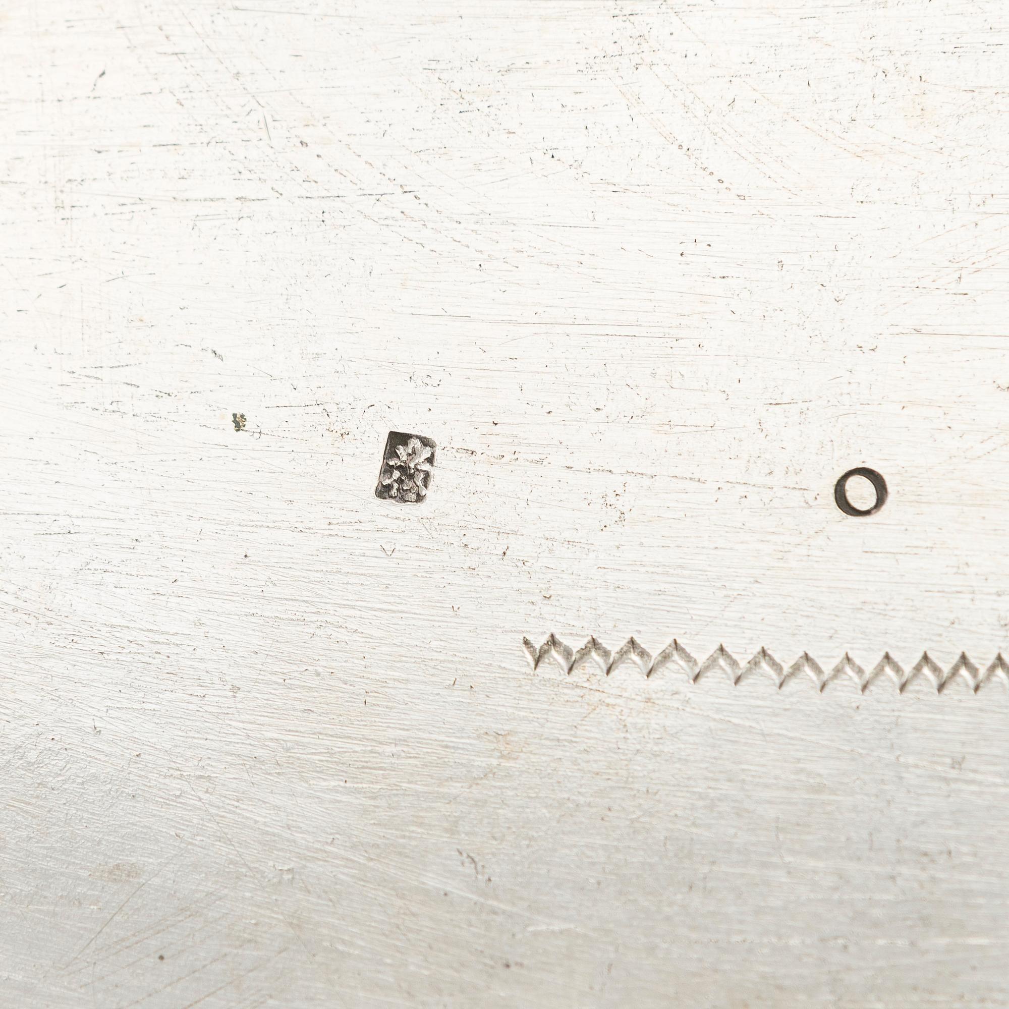 Fruktskål, silver, oidentifierad mästarstämpel FFG, åldermannaranka. Empir.