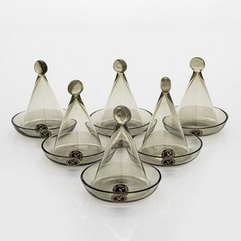 Kaj Franck, snapsglas, 6 st, Notsjö tidigt 1950-tal.