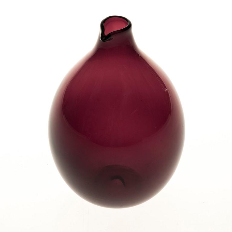 PULLO, lasia, "Lintupullo", signeerattu T. Sarpaneva -2501, Iittala.