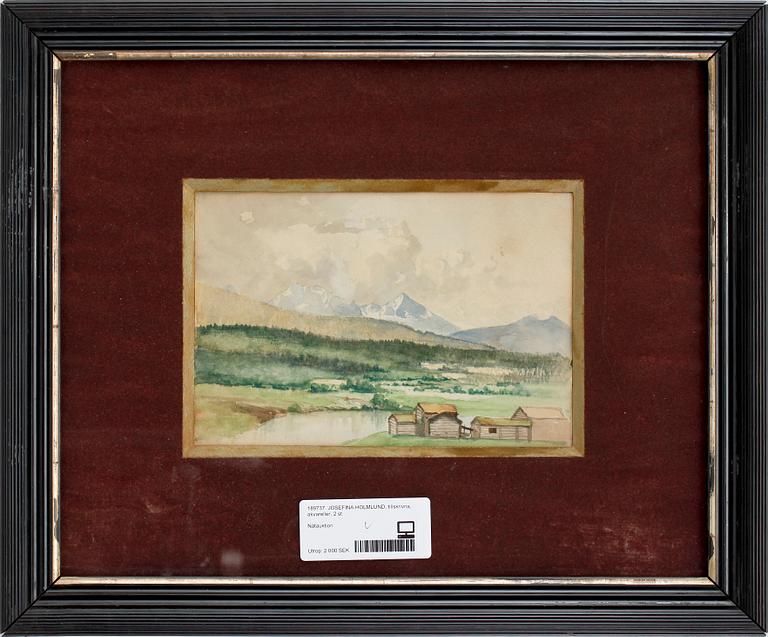 JOSEFINA HOLMLUND, tillskrivna, akvareller, 2 st.