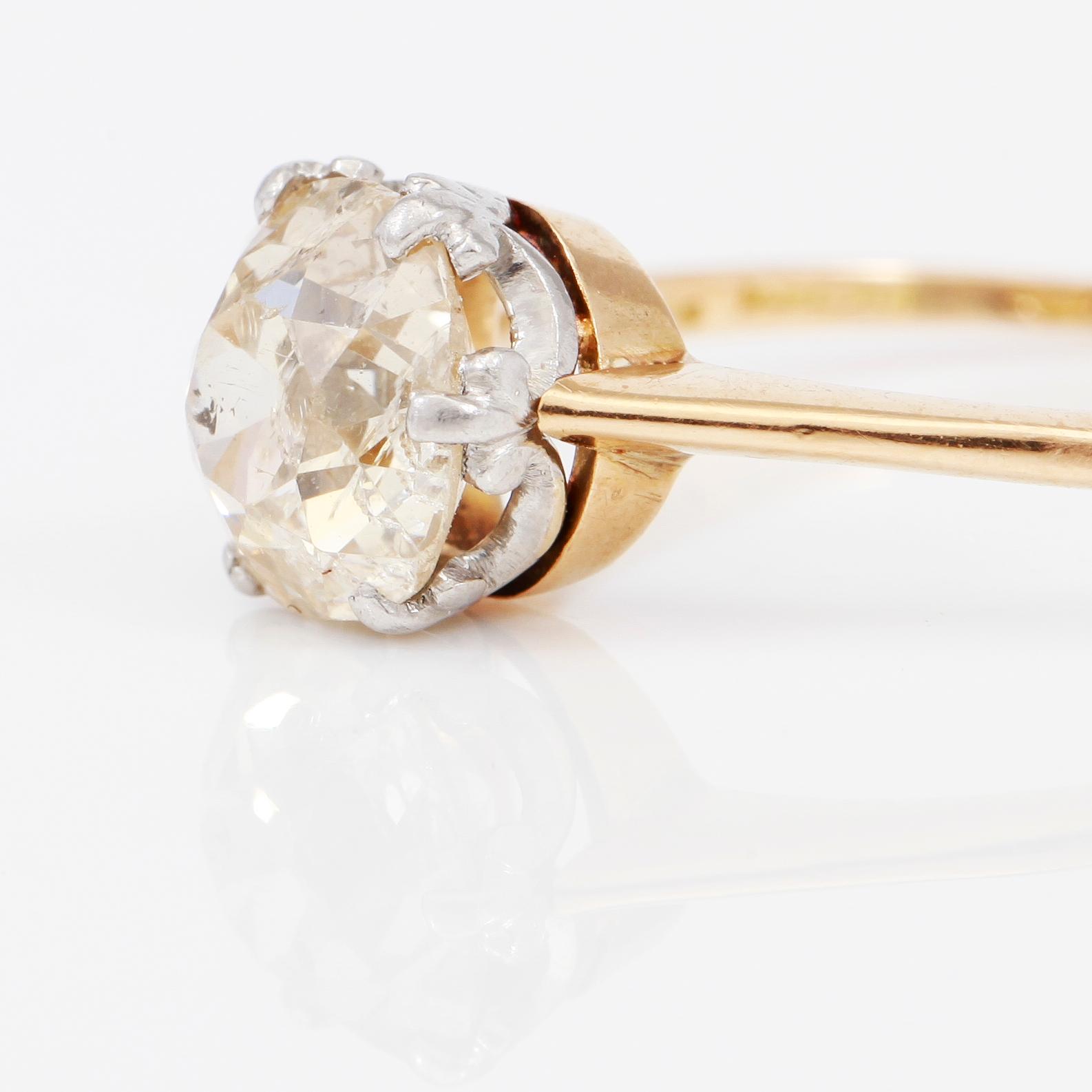 RING, solitär diamant ca 1,30 ct.