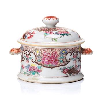 A famille rose miniature tureen with cover, Qing dynasty, Yongzheng (1723-35).