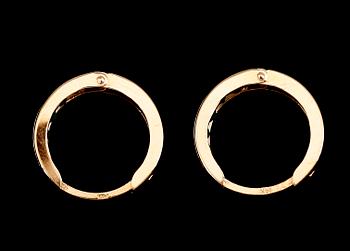 ÖRHÄNGEN, 1 par, 14 k guld, smaragder tot ca 0.80 ct.