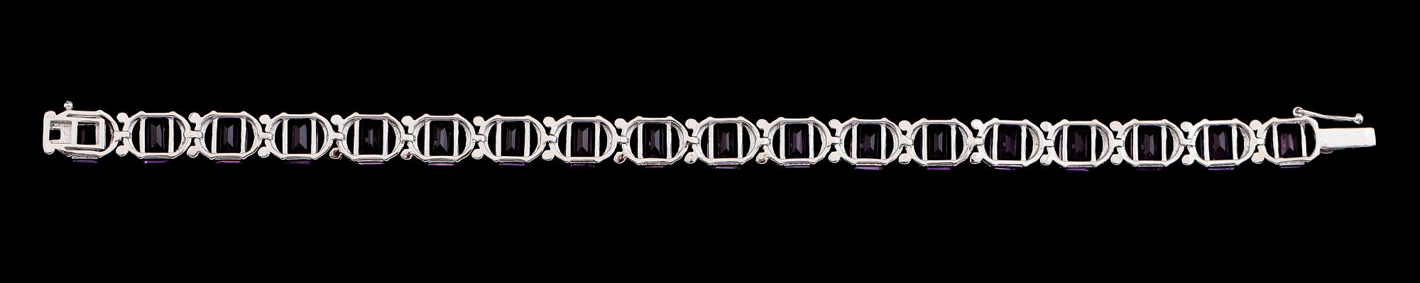 ARMBAND, sterlingsilver, ametister tot ca 19.00 ct.